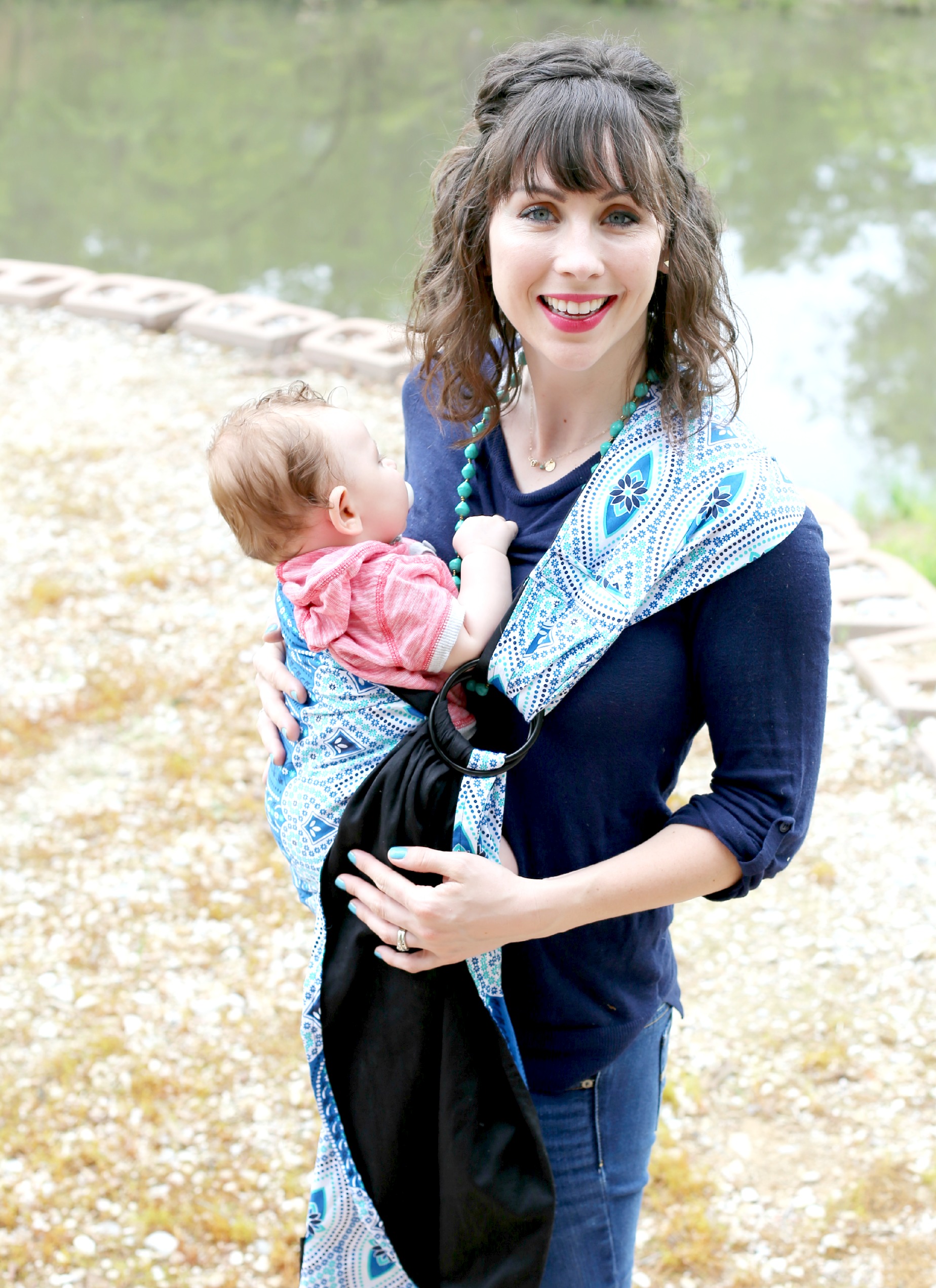 I’m rockin’ my Rockin’ Baby Sling {Review and GIVEAWAY for YOU!} M is