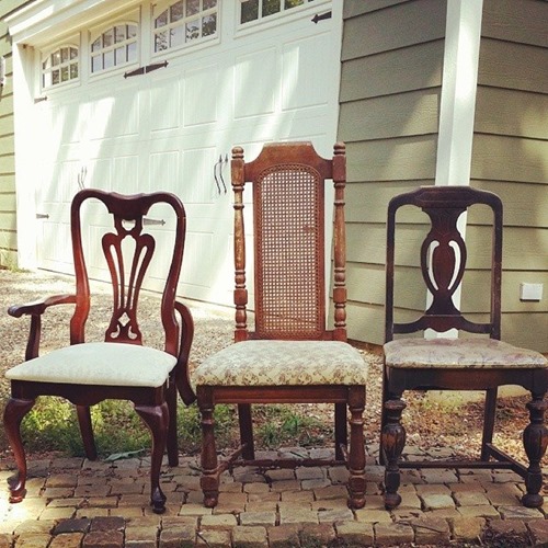 mismatched chairs